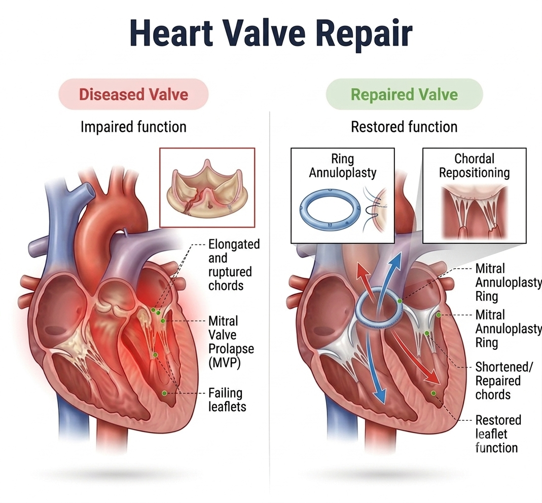 Heart Valve Repair — anatomy diagram